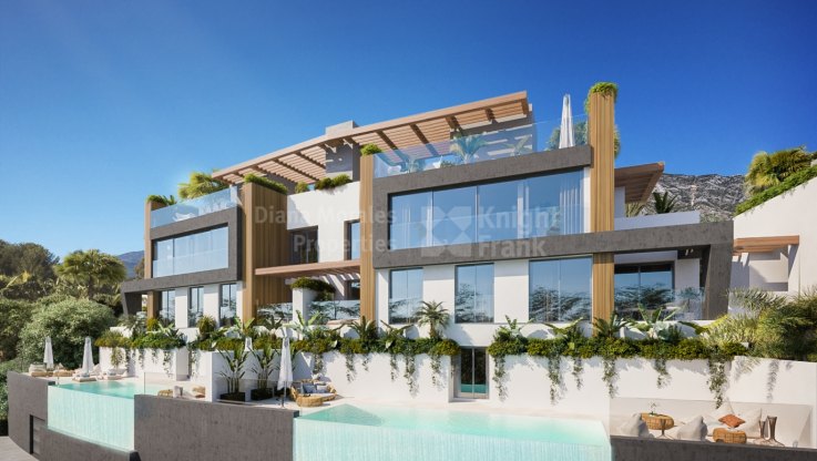 Villa with panoramic view - Semi Detached Villa for sale in Las Colinas de Marbella, Benahavis