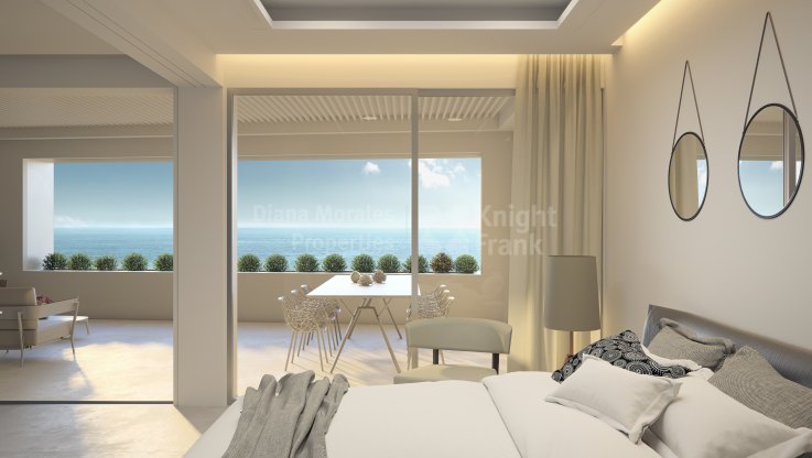 Cuatro dormitorios frente al mar - Apartamento en venta en Estepona
