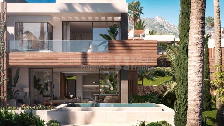 Contemporary villa on the slopes of Sierra Blanca - Semi Detached Villa for sale in Balcones de Sierra Blanca, Marbella Golden Mile