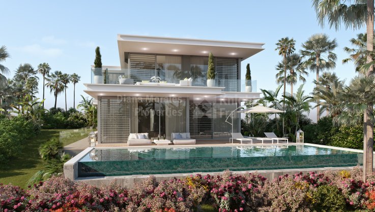 Cabopino Gardens, Villas de style contemporain avec vue sur la mer, en première ligne du golf