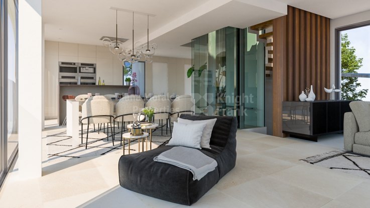Villa con vista panorámica - Villa Pareada en venta en Las Colinas de Marbella, Benahavis