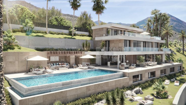 Schlüsselfertiges Projekt einer Villa mit spektakulärem Blick auf das Mittelmeer. - Villa zum Verkauf in Real de La Quinta, Benahavis