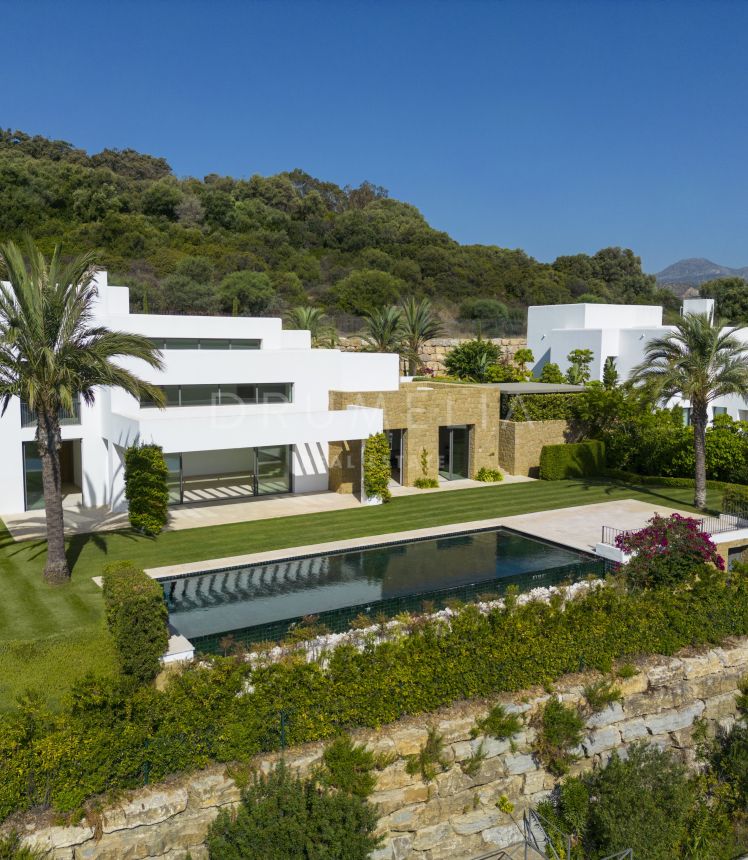 Brand-new frontline golf luxury villa with superb views and Ibiza-style charm, Finca Cortesin, Casares.