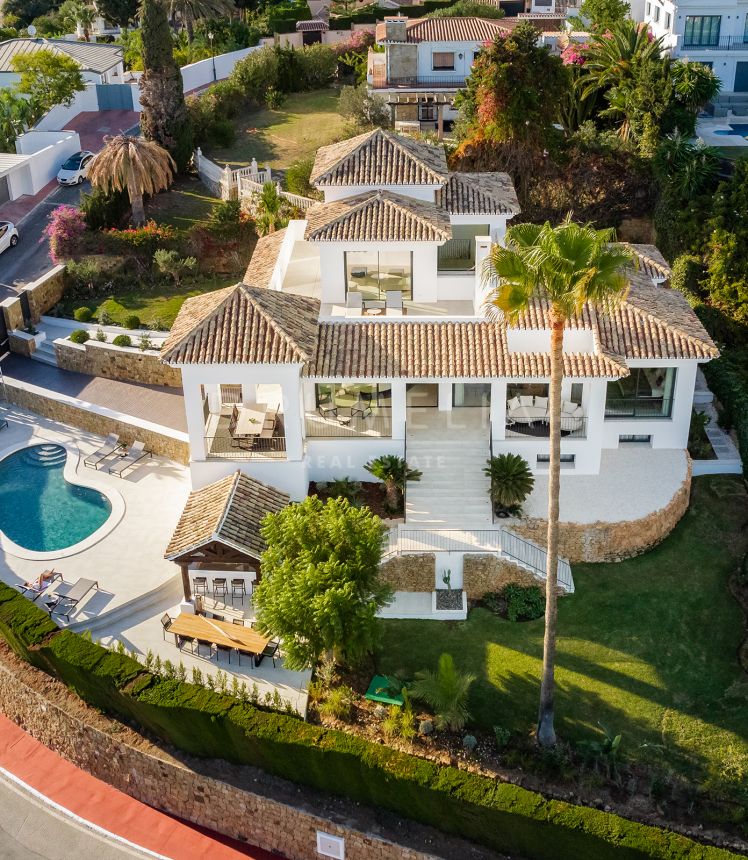 Majestic Villa with Panoramic Sea Views for sale in Elviria, Marbella East