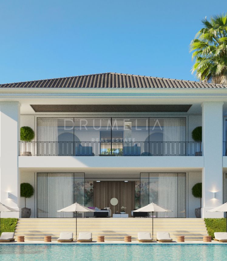 Beautiful Brand-New Front-line Golf Modern Luxury Villa for sale in La Alqueria, Benahavis