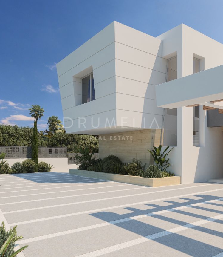 Superb plot with project of modern high-end villa in Rocio de Nagüeles, Marbella’s Golden Mile