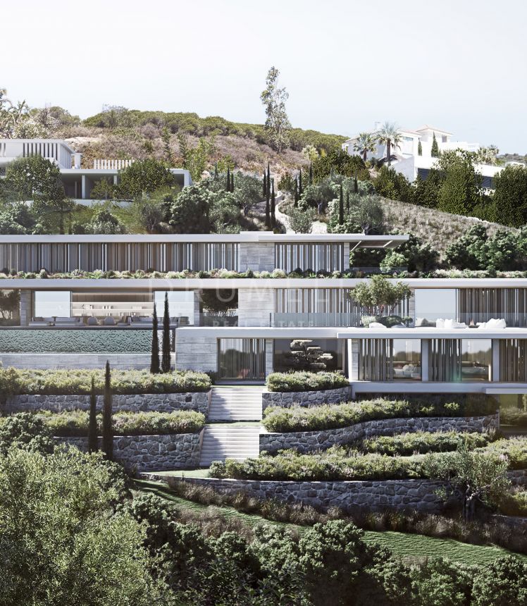 Beautiful brand-new grand villa with sea and coastline views in La Reserva de Sotogrande
