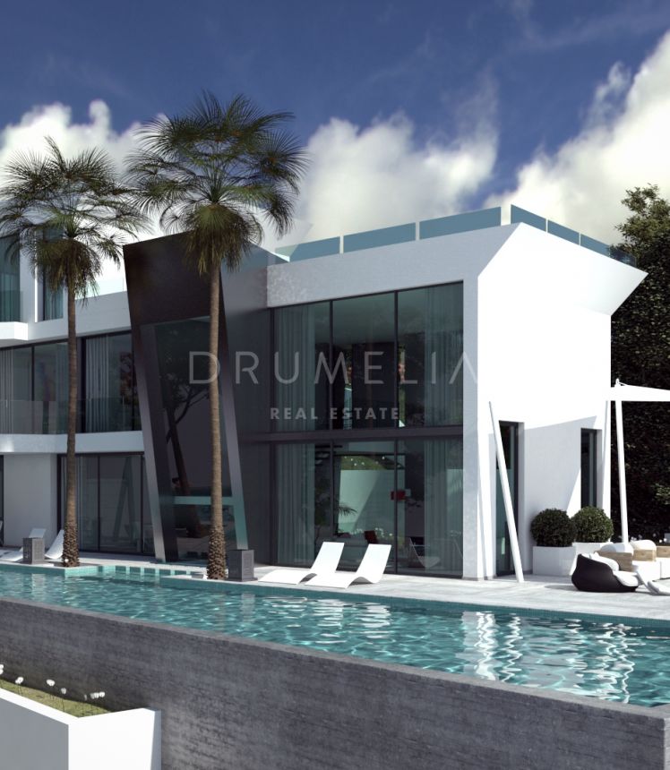 Verbazingwekkende nieuwe luxe villa in eigentijdse stijl, Los Flamingos, Benahavis