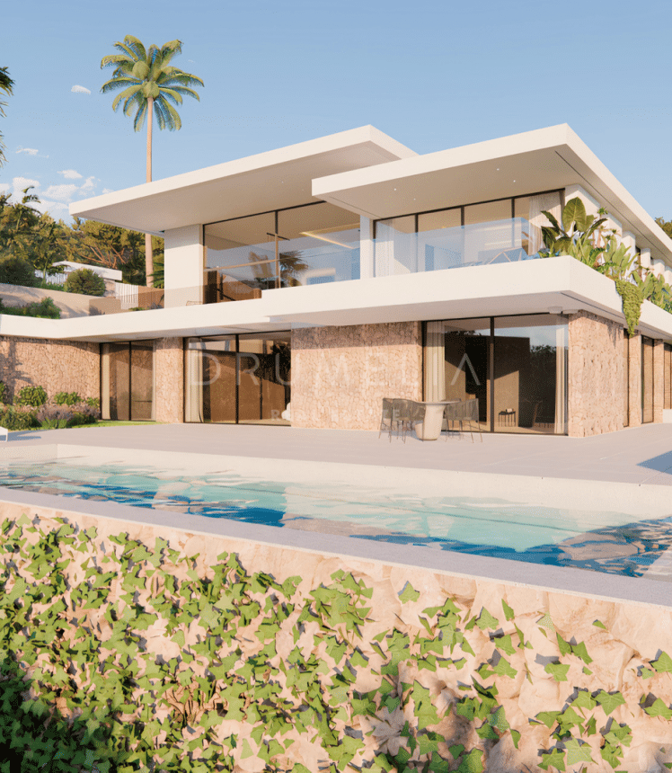 Brand-new contemporary-style villa with sea and mountain views in La Quinta, Benahavis