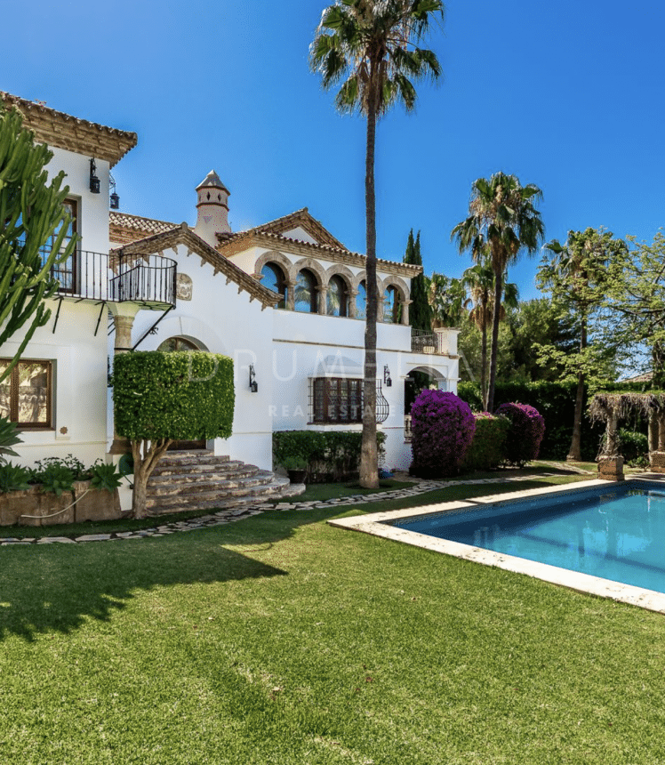 Magnificent classical Mediterranean luxury villa with sea views, exclusive Sierra Blanca, Marbella