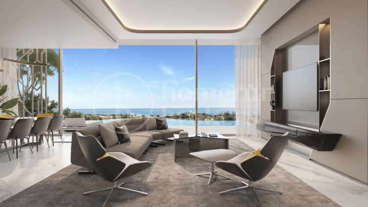 Villa inspirerad av Lamborghini - Fridfull oas med utsikt över golfbanan och havet