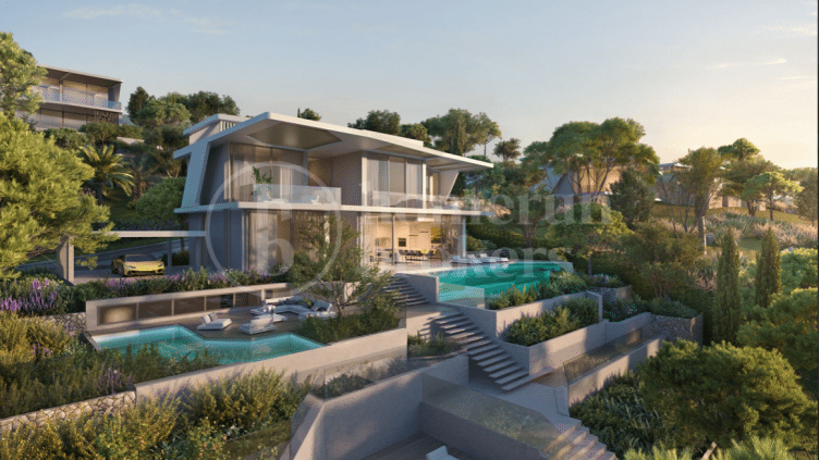 Villa inspirerad av Lamborghini - Fridfull oas med utsikt över golfbanan och havet