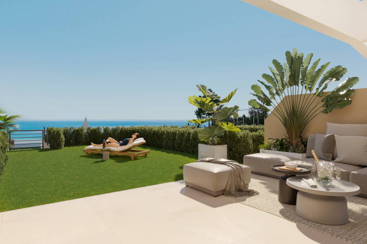 Luxury, newly built townhouses on the Mediterranean seafront