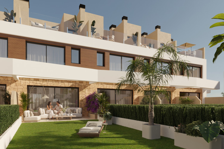 Luxury, newly built townhouses on the Mediterranean seafront