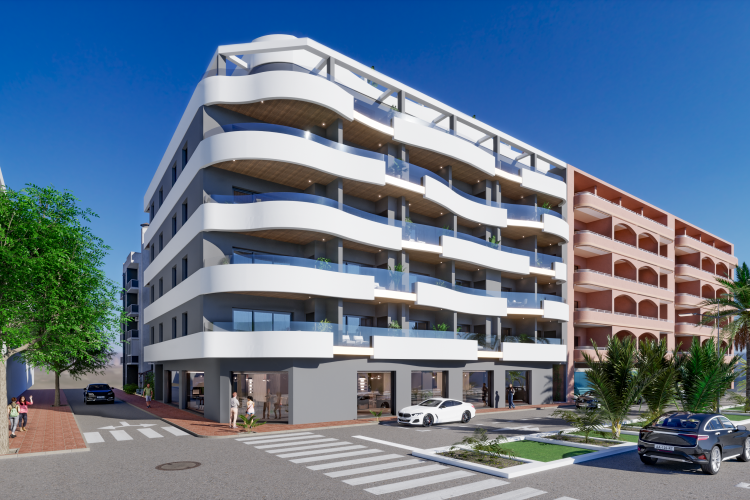 Lovely sunny penthouse in the charming center of Torrevieja with sea views