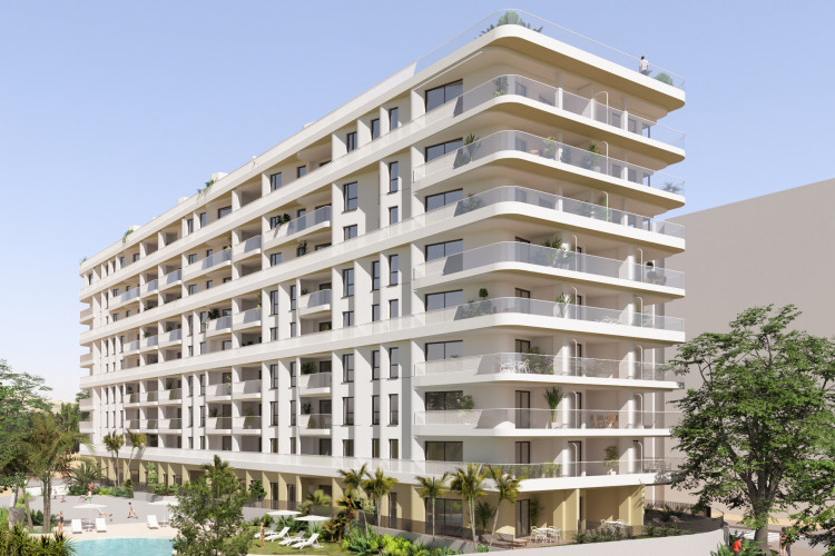 Newly built luxury seafront apartments