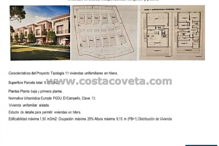 Building plot near the sea for a Residential development of up to 11 independent houses