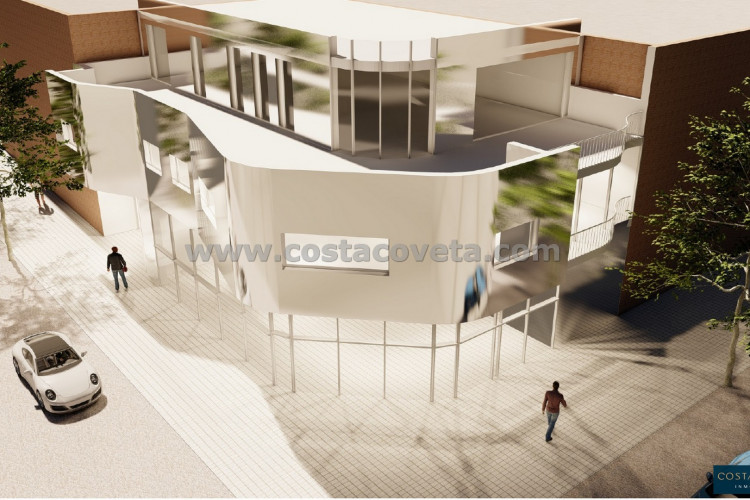 Alicante, Project for 3 or 4 apartments with commercial premises and parking spaces