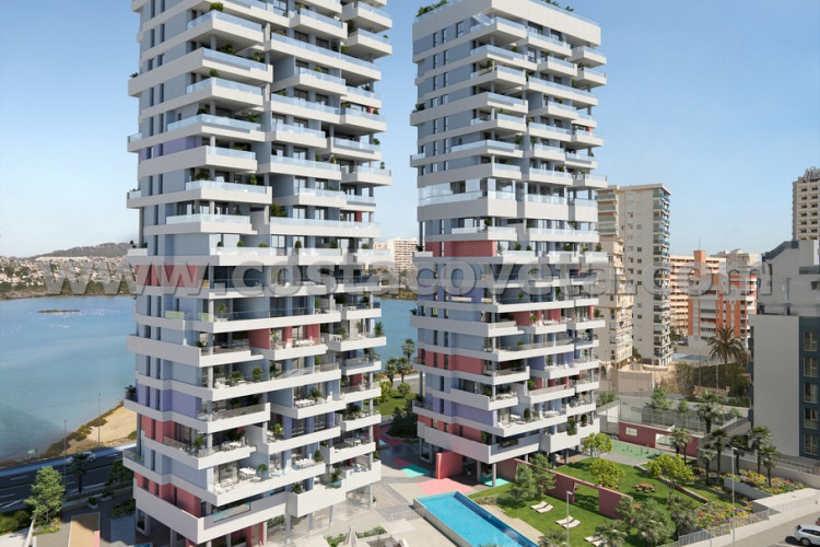 Calpe, Encantadores apartamentos en 2 edificios de arquitectura moderna