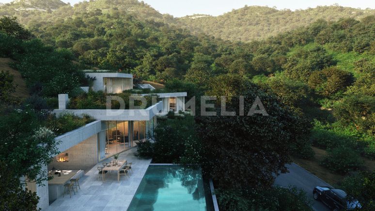 21e eeuwse luxe villa met zwembad op de klippen, Monte Mayor, Benahavis