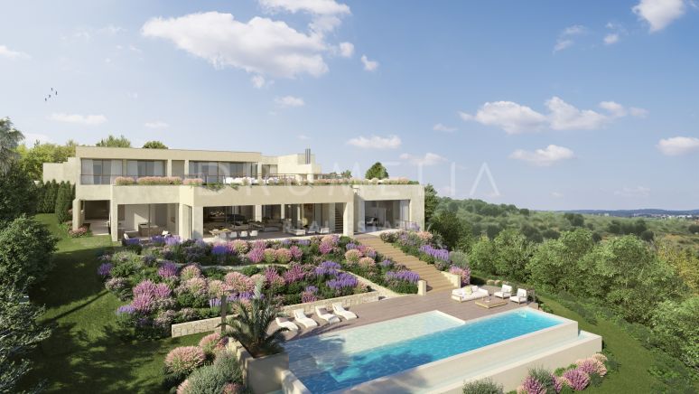 Snygg ny modern villa i Los Flamingos Golf, Benahavis, vid golfbanan i frontlinjen