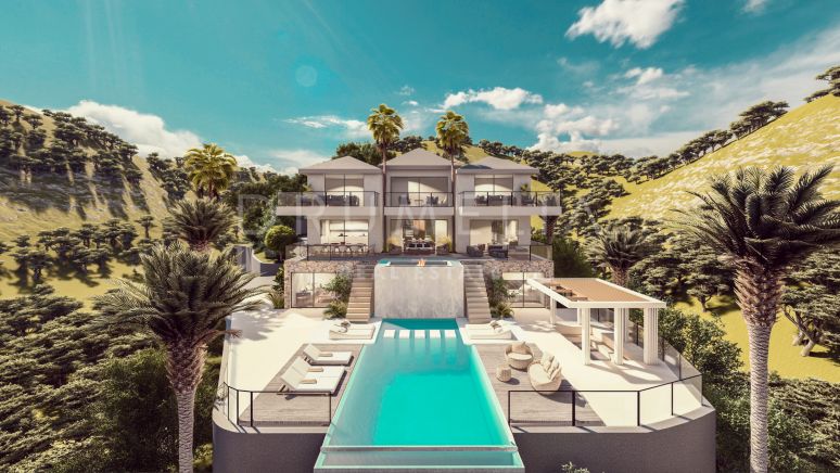Nuevo y moderno proyecto de villa de lujo en Monte Mayor, Benahavis