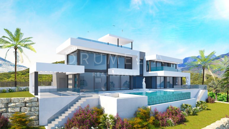 Beautiful new modern luxury villa with open panoramic views in Monte Mayor, Benahavís