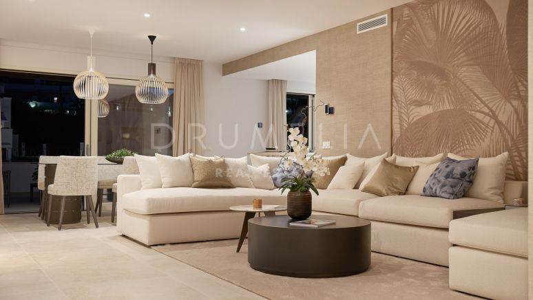 Gloednieuw elegant appartement op de begane grond aan de Golden Mile van Marbella
