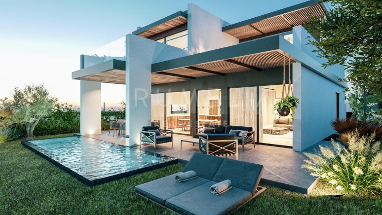 Spektakuläre brandneue moderne Luxusvilla zum Verkauf im schönen El Campanario, Estepona