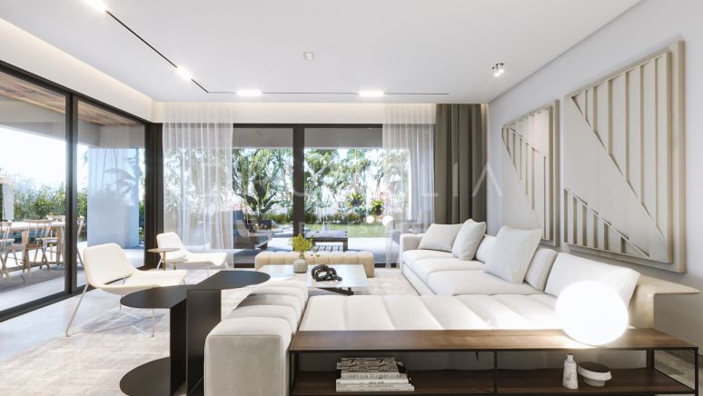Gloednieuwe prachtige luxe villa in eigentijdse stijl te koop aan de New Golden Mile van Estepona