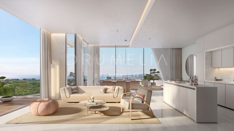 Extraordinario apartamento de diseño moderno de lujo a estrenar con vistas al mar en Finca Cortesin, Casares