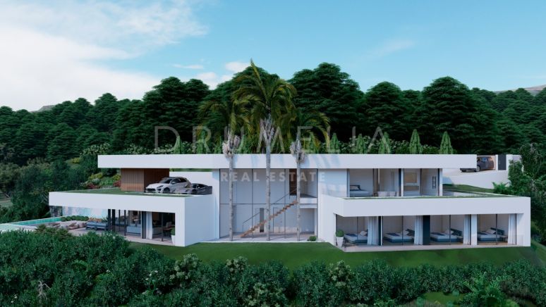 Projet de villa de prestige avec vue panoramique sur la mer et les montagnes à Monte Mayor, Benahavís