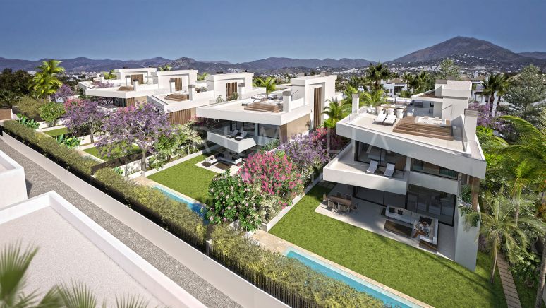 Projet de villa moderne haut de gamme avec des équipements de luxe et des touches d'avant-garde à Puerto Banus, Marbella
