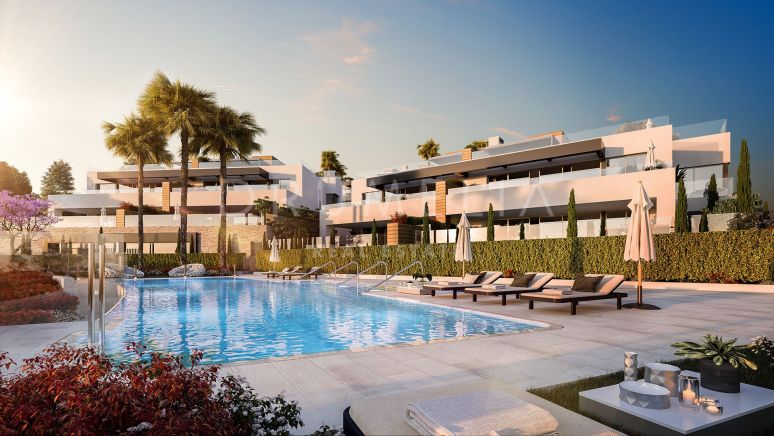 Stylish and luxurious ground floor apartment with modern interior and sea views, Marbella East