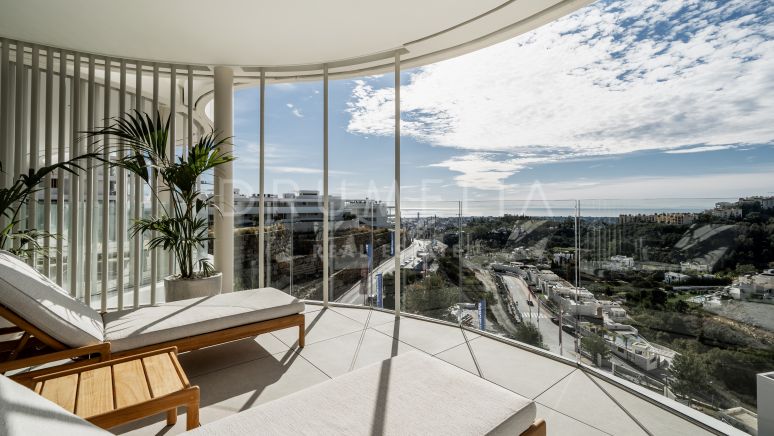 Lyxig modern lägenhet med panoramautsikt över havet till salu på The View Marbella