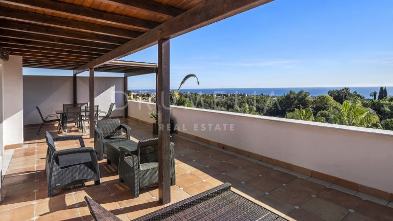 Herrliches modernes Luxus-Penthouse mit Meerblick in Condado de Sierra Blanca, Marbella Golden Mile