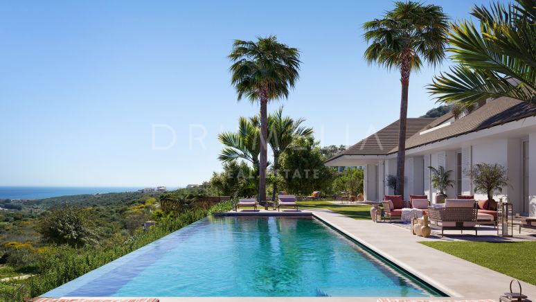Brand-new astonishing front-line golf villa with superb panoramic views in Finca Cortesin, Casares.