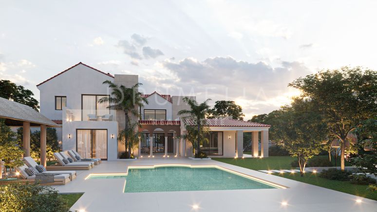 Lyxig 6-bädds modern villa med privat pool i det exklusiva Las Brisas-komplexet, i Nueva Andalucía