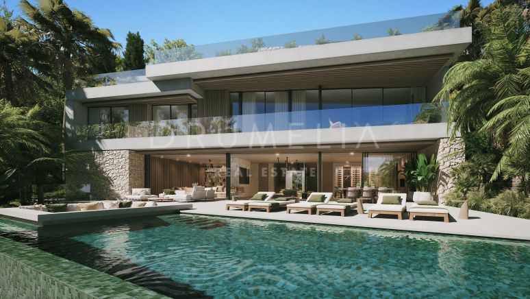 Luksusowy projekt willi z położeniem w pierwszej linii pola golfowego w Nueva Andalucia, Marbella
