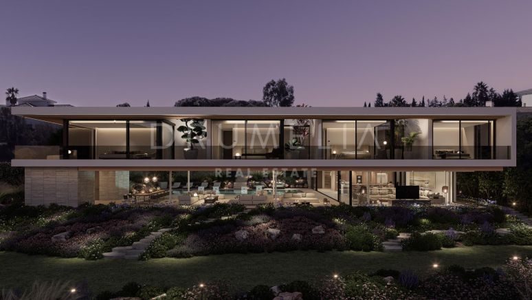 Luxuriöse moderne Design-Villa mit atemberaubendem Blick auf den Golfplatz und die Natur in La Reserva - Sotogrande