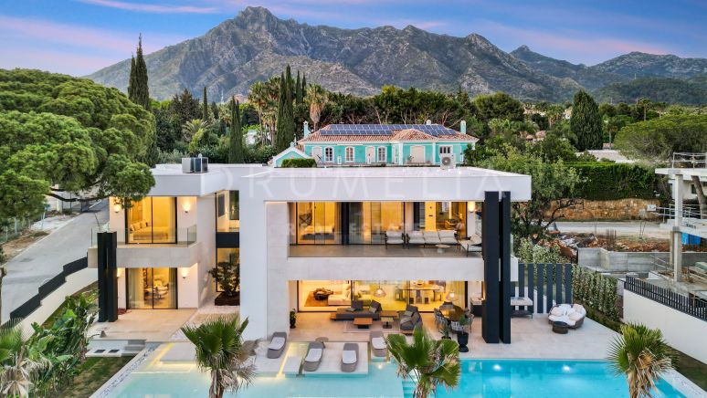 Opplev Marbella-drømmen: Splitter ny, moderne villa på Golden Mile med gangavstand til stranden og sentrum