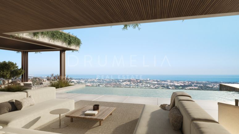 Luksuriøs villa i kontemorær stil med panoramautsikt over sjøen, Benahavís