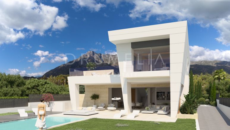 Superb plot with project of modern high-end villa in Rocio de Nagüeles, Marbella’s Golden Mile