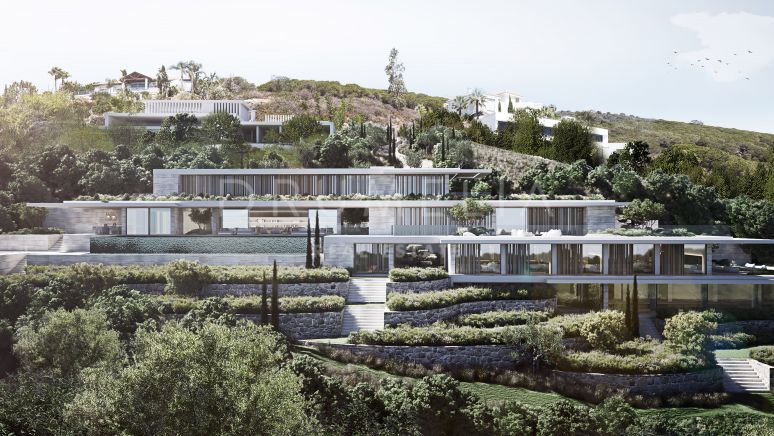 Beautiful brand-new modern grand villa with sea and coastline views in high-end La Reserva de Sotogrande