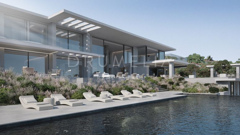 Gloednieuwe front-line golf moderne luxe villa met uitzicht op zee, Almenara Golf, Sotogrande Alto