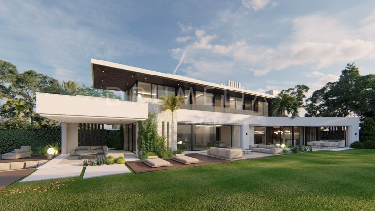 Gloednieuwe buitengewone luxe strandvilla in moderne stijl in Villacana, Estepona.