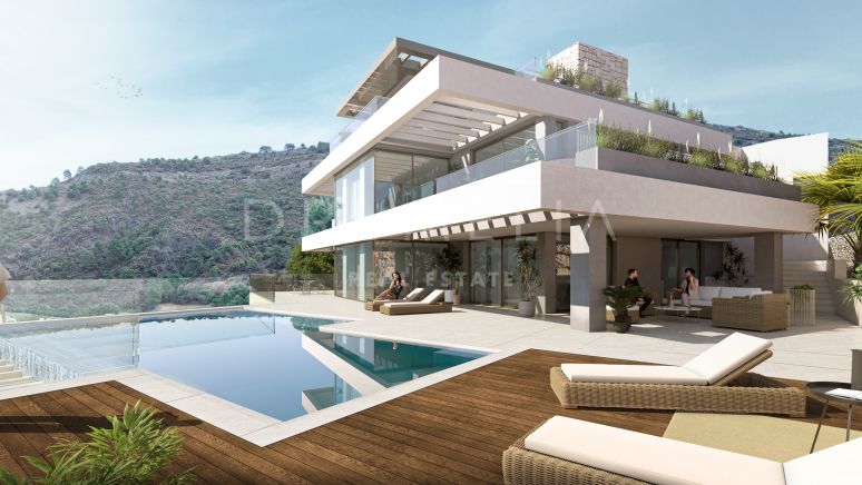 Spectaculaire frontline golf villa met adembenemend uitzicht in Las Lomas de Marbella, Benahavís