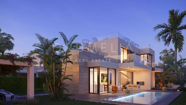 Beautiful project of modern luxury villas with private swimming pool in Monte Biarritz, Estepona.