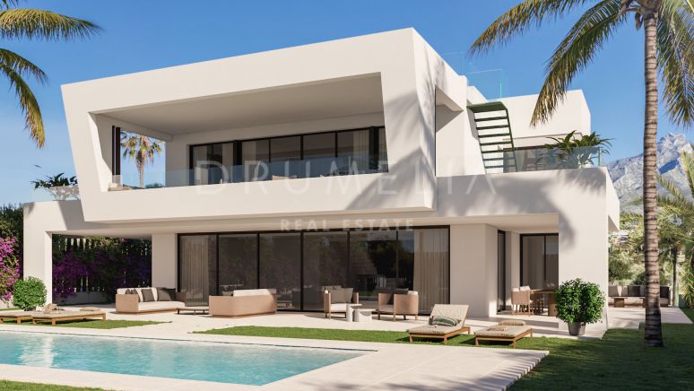 Superb project of brand-new modern villa in Lomas del Virrey, the Golden Mile of Marbella
