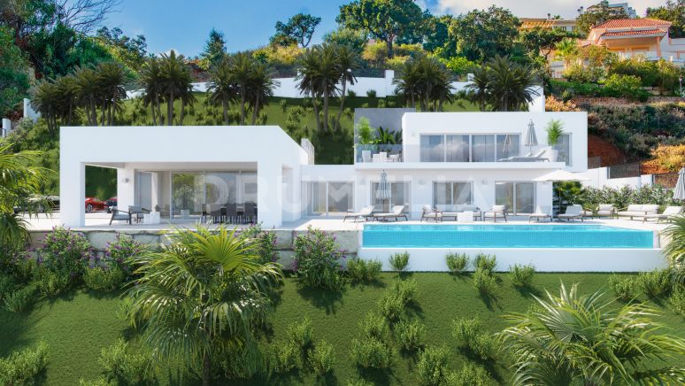 Brandneue moderne Luxusvilla mit atemberaubender Aussicht in La Mairena, Marbella Ost